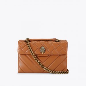 Kurt Geiger Leather Kensington Bag - Tan Combination