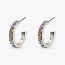 Kurt Geiger Crystal Hoop Earring - Pink Combination