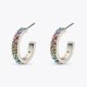 Kurt Geiger Crystal Hoop Earring - Pink Combination