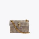 Kurt Geiger Mini Fabric Kensington Bag - Beige