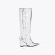 Kurt Geiger Regent Cap Knee Boot - Silver