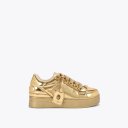Kurt Geiger Kids Southbank Tag Sneaker - Gold Combination
