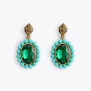 Kurt Geiger Regency Drop Earring - Green