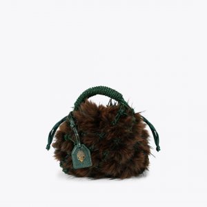 Kurt Geiger Small Macrame Crystal Bag - Green Other