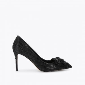 Kurt Geiger Belgravia Crystal Bow Heels - Black