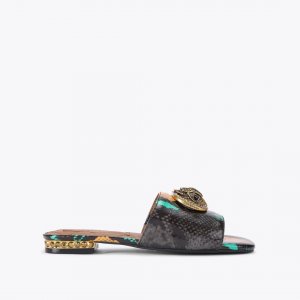 Kurt Geiger Chelsea Flat Sandal - Grey Mid Combination