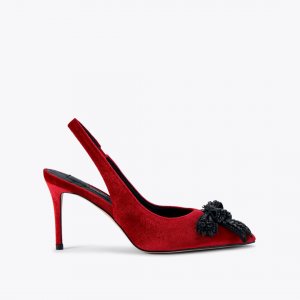 Kurt Geiger Belgravia Bow High Sling Back Heel - Red
