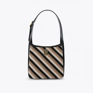 Kurt Geiger Small Bond Hobo Bag - Black Beige