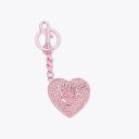 Kurt Geiger Heart Crystal Keyring - Pink
