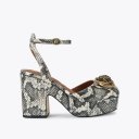 Kurt Geiger Chelsea Closed Platform Heel - Bone Combination