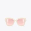 Kurt Geiger Square Butterfly Sunglasses - Bone