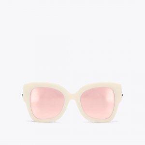 Kurt Geiger Square Butterfly Sunglasses - Bone