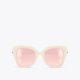 Kurt Geiger Square Butterfly Sunglasses - Bone