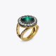 Kurt Geiger Small Octavia Ring - Green