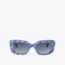 Kurt Geiger Shoreditch Gem Rectangle Sunglasses - Denim