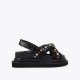 Kurt Geiger Orson Cross Scallop Sandal - Black