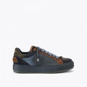 Kurt Geiger Southbank Tag Sneaker - Blue Dark Combination