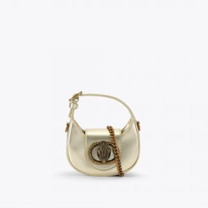 Kurt Geiger Micro Chelsea Hobo Bag - Gold