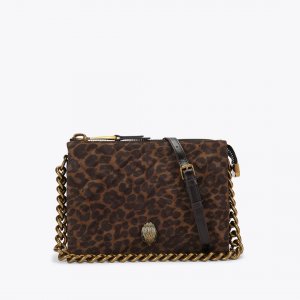 Kurt Geiger Kensington Pouch Bag - Dark Brown Combination