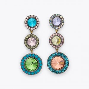 Kurt Geiger Octavia Linear Earrings - Pink Combination