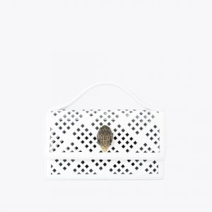Kurt Geiger Small Bond Top Handle Bag - White Comb
