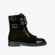 Kurt Geiger Stoop Combat Boot - Dark Brown Combination