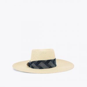 Kurt Geiger Kensington Wide Brim Hat - Denim
