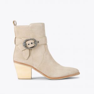 Kurt Geiger Mayfair Belt Ankle Boot - Beige