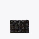 Kurt Geiger Mini Velvet Kensington Bag - Dark Brown