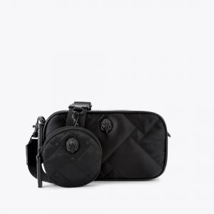 Kurt Geiger Small Recycled Duo Zip Camera Bag - Black