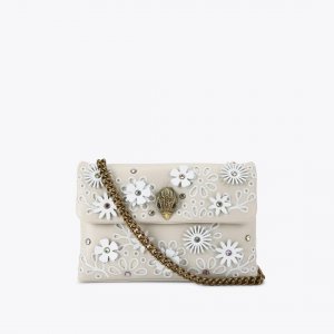 Kurt Geiger Medium Flower Kensington Bag - Bone