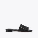 Kurt Geiger Crystal Chain Flat Sandal - Black