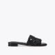 Kurt Geiger Crystal Chain Flat Sandal - Black