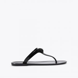 Kurt Geiger Maddison T-bar Drench Sandal - Black