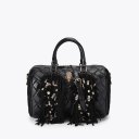 Kurt Geiger Kensington Boston Fringe Bag - Black