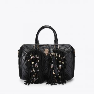 Kurt Geiger Kensington Boston Fringe Bag - Black