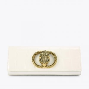 Kurt Geiger Chelsea Long Clutch Bag - Bone