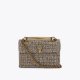 Kurt Geiger Medium Fabric Kensington Bag - Beige Combination