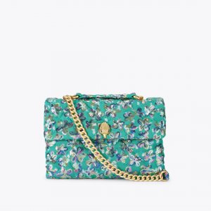 Kurt Geiger Large Kensington Soft Bag - Green Combination