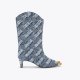 Kurt Geiger Regent Denim Western Boot - Denim
