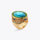 Kurt Geiger Xl Oval Cocktail Ring - TURQUOISE