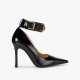 Kurt Geiger Mansion Ankle Strap Court Heel - Black