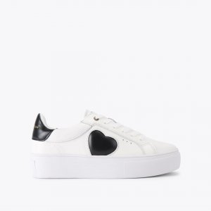 Kurt Geiger Lana Heart Sneaker - White Black