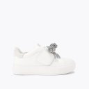 Kurt Geiger Laney Bow Sneaker - Silver Combination