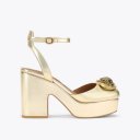 Kurt Geiger Chelsea Closed Platform Heel - Gold
