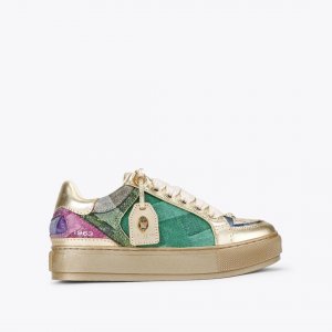 Kurt Geiger Southbank Tag Sneaker - Metal Combination