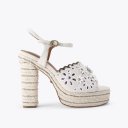 Kurt Geiger Platform Flower Sandal - Bone Combination
