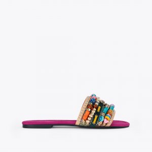 Kurt Geiger Southbank Beaded Flat - Fushia Combination