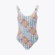 Kurt Geiger Kensington Double Strap Swimsuit - Mid Blue