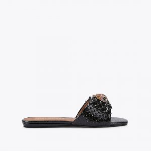 Kurt Geiger Kensington Flat Sandal - Black
